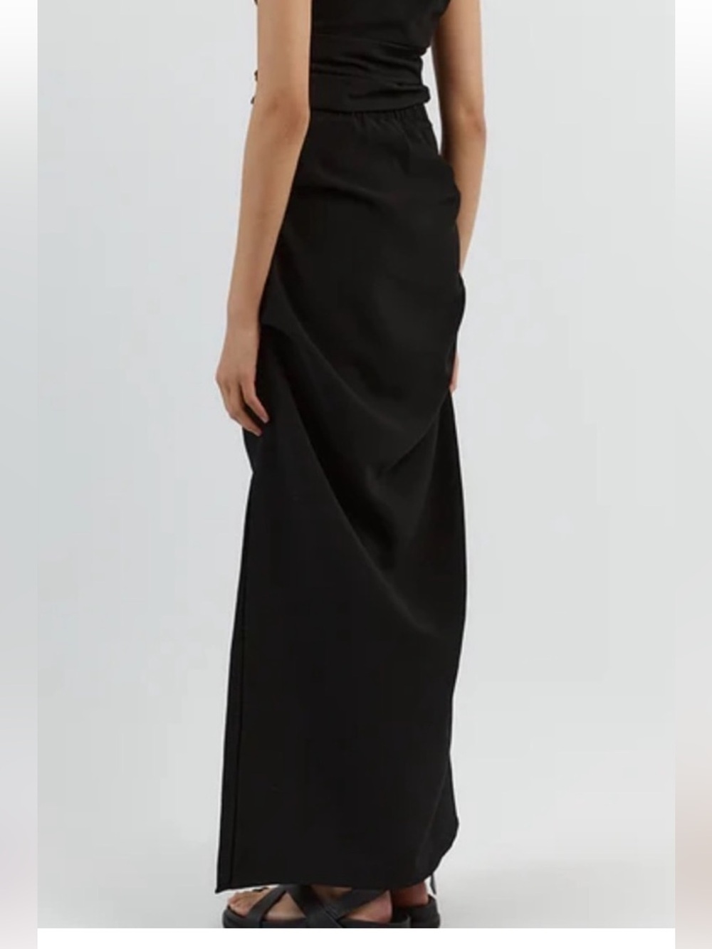 DISSH Black Rouched Maxi skirt US 6 - Picture 4 of 5